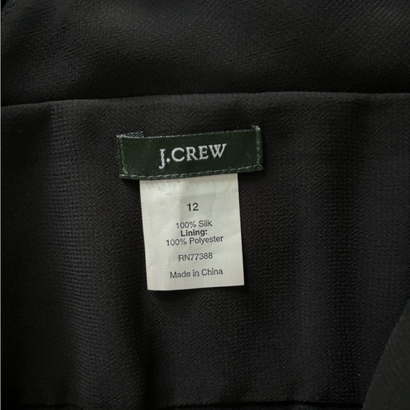 J Crew 100% silk black dress - Picture 3 of 7